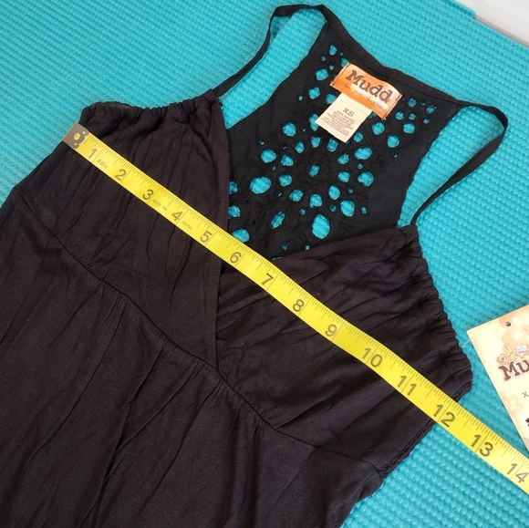 NWT Mudd Women's Halter Racer Back A-line Dress Black XS - Picture 7 of 11